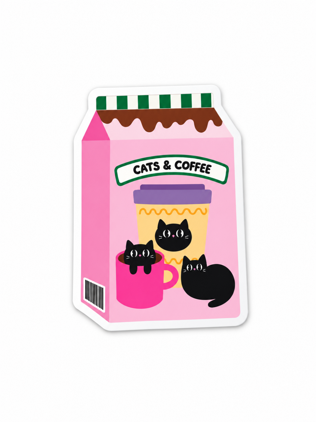 Cats And Coffee - Cat Vinyl Sticker