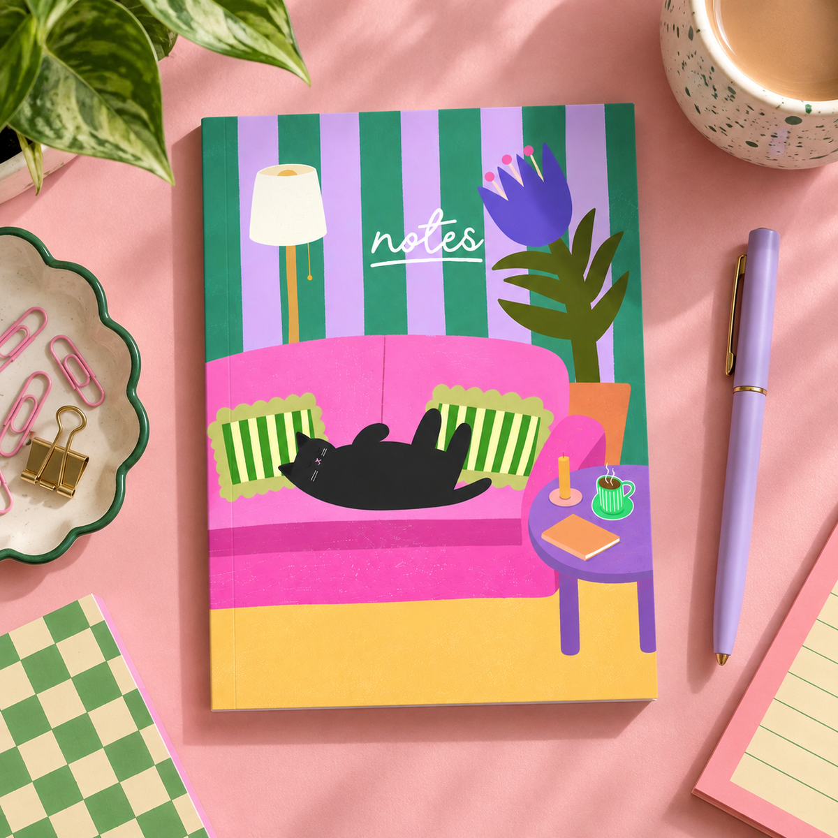 Sofa Katze - Notizbuch