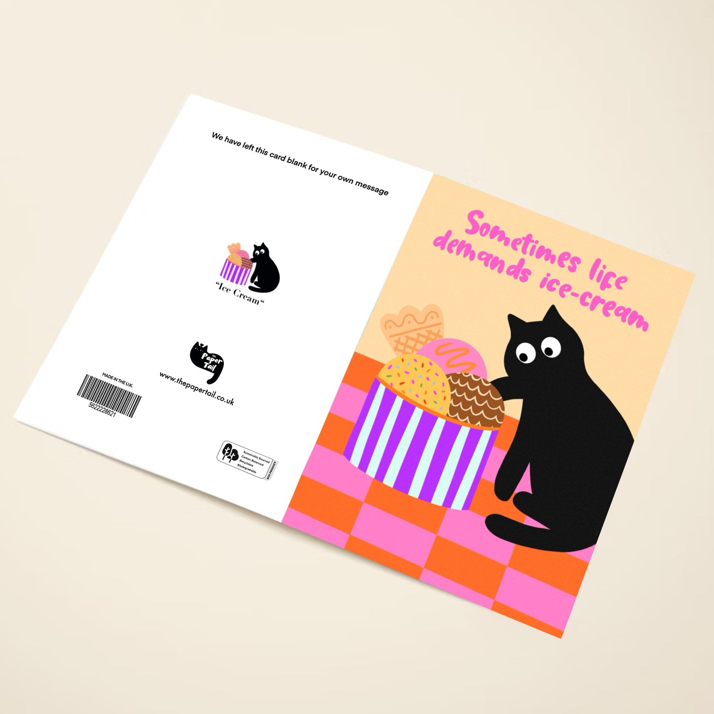 Ice Cream Greetings Card