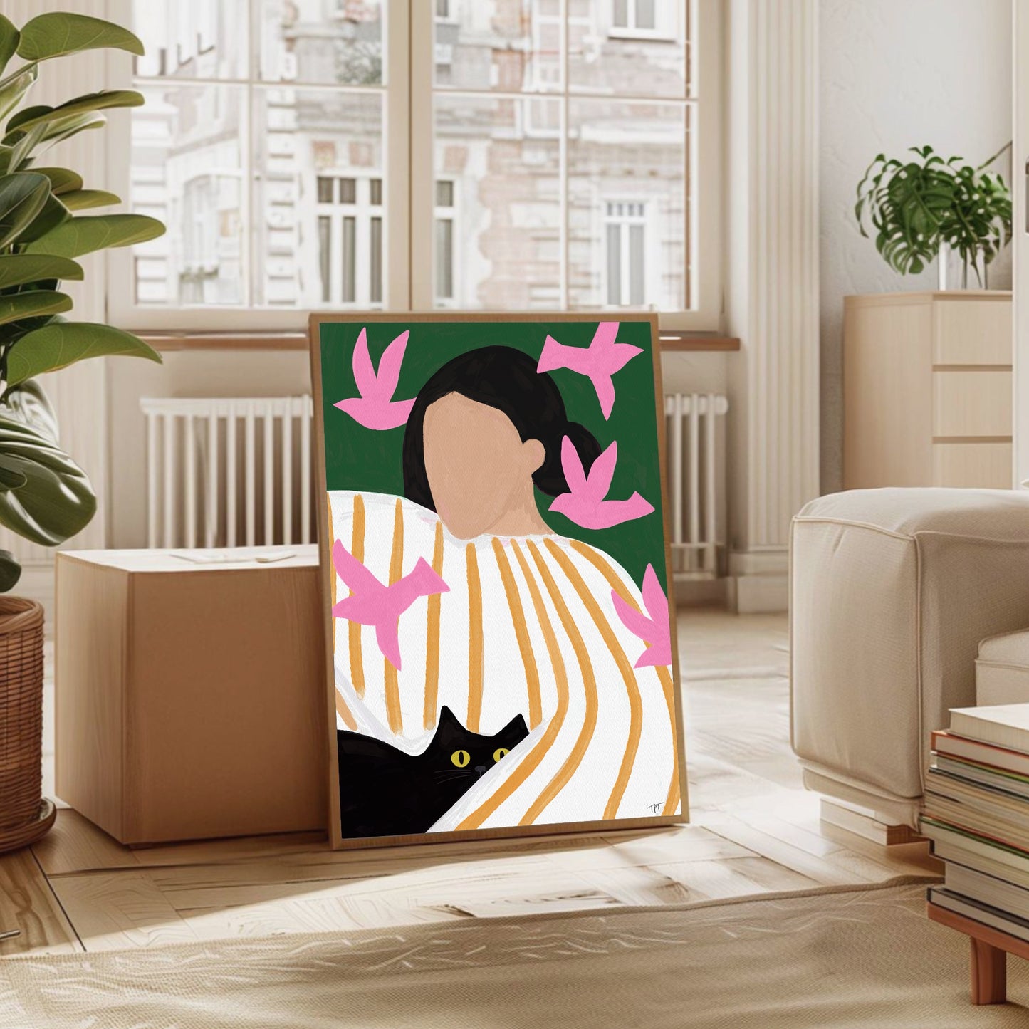 Pink Birds print