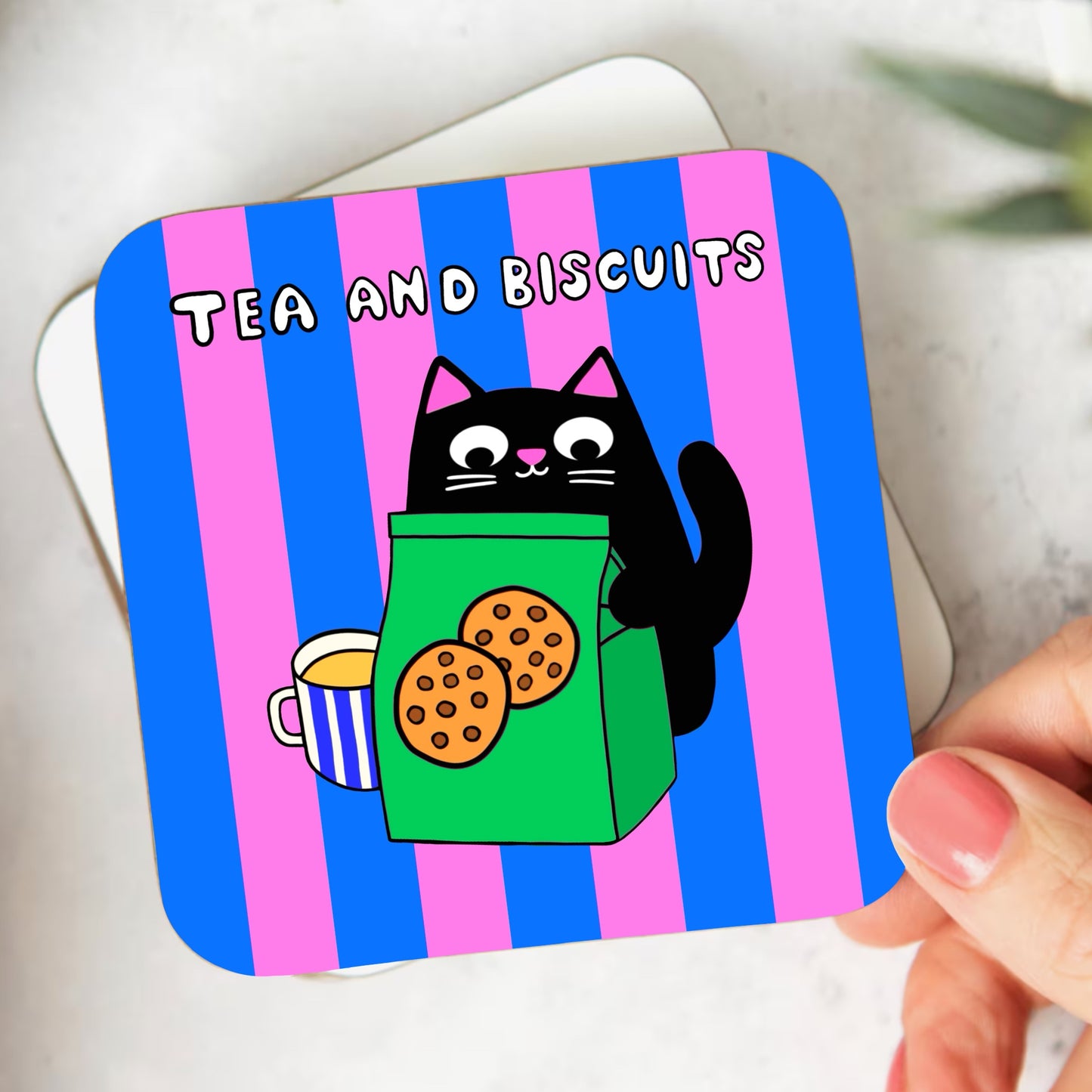 Sous-verre Thé et Biscuits