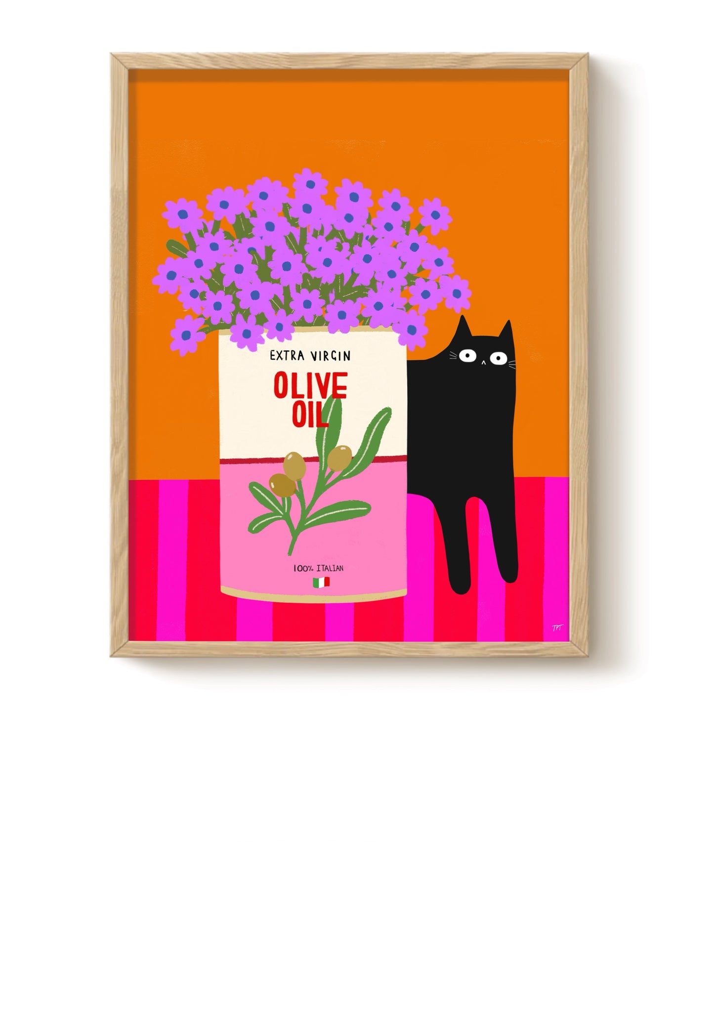 Olive Oil Cat print