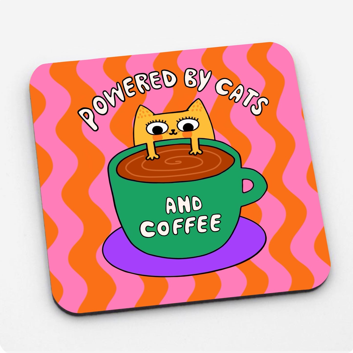 Cats And Coffee Coaster
