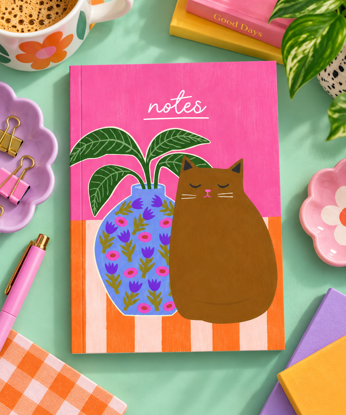 Braune Katze - Notizbuch