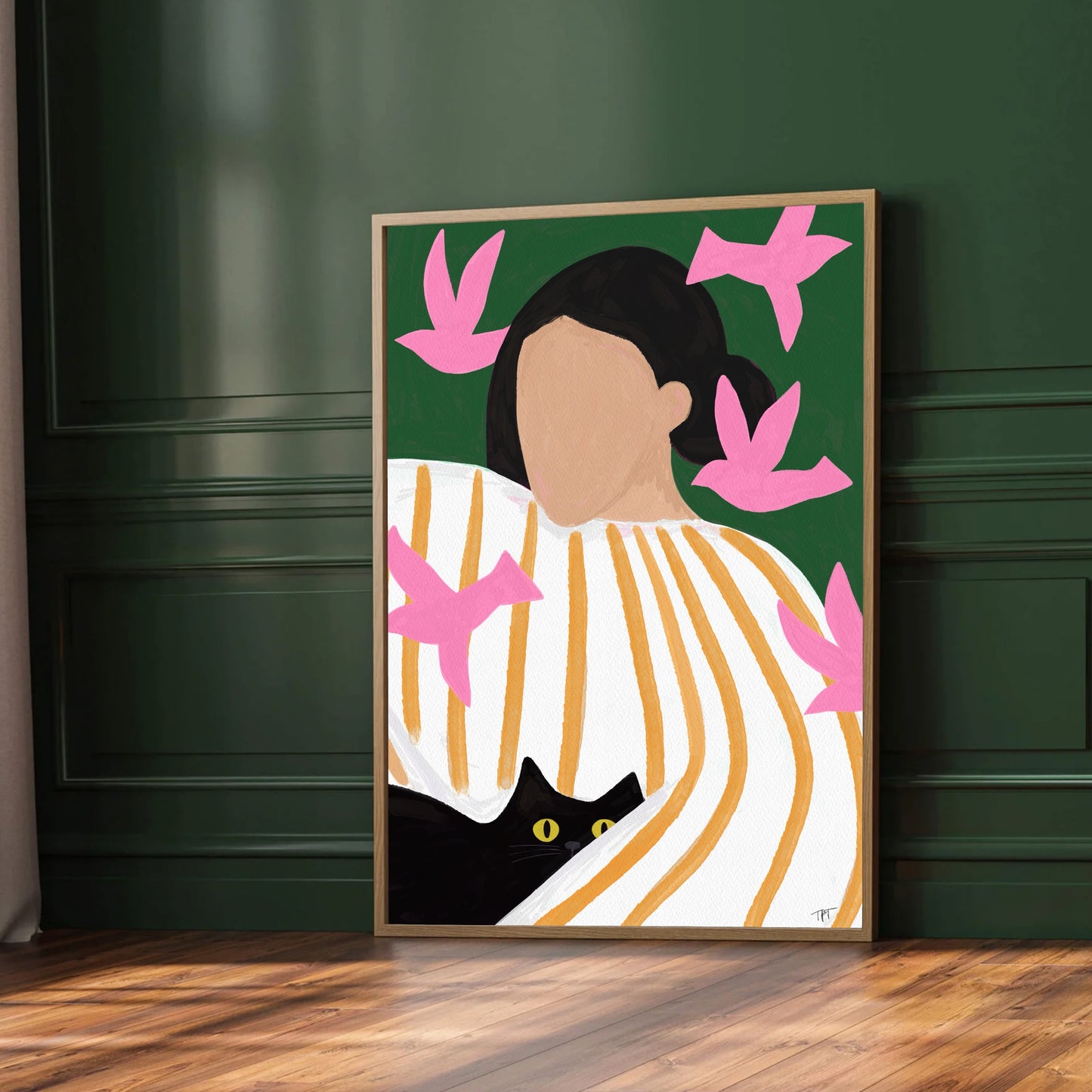 Pink Birds print
