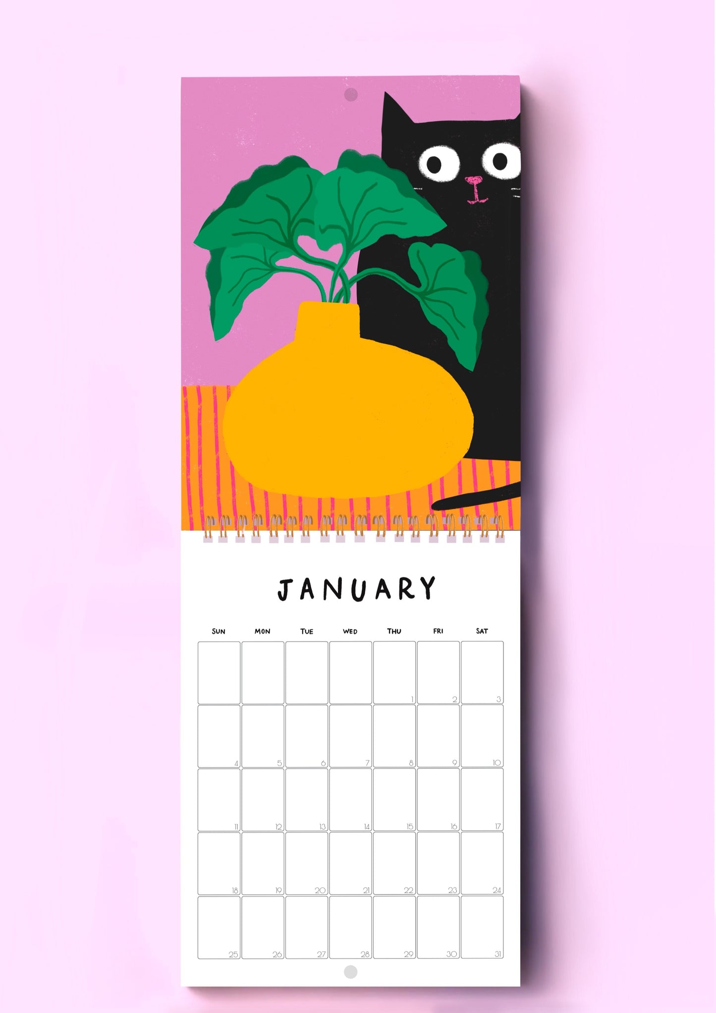 Cats And Plants - 2026 Wall Calendar