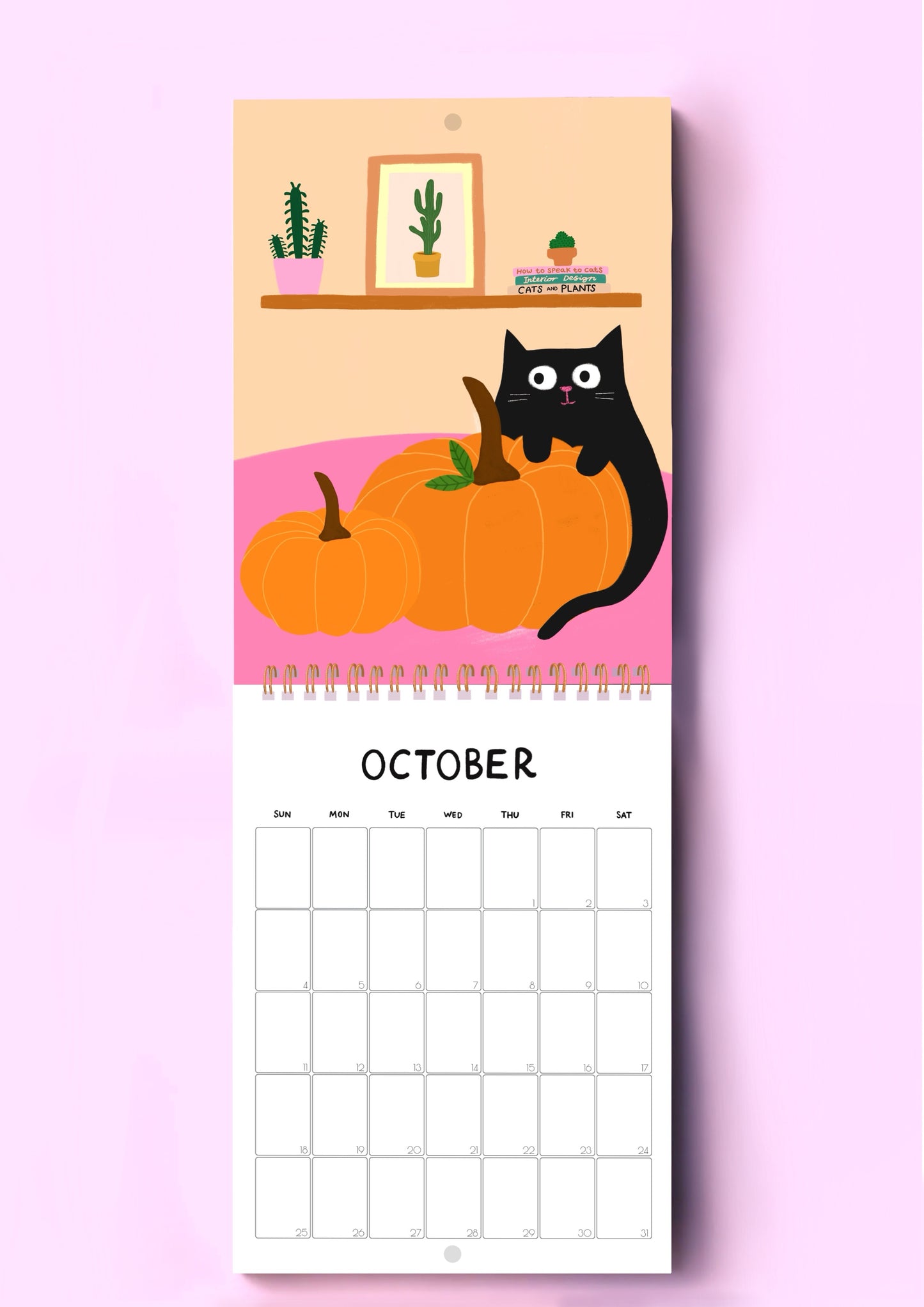 Cats And Plants - 2026 Wall Calendar