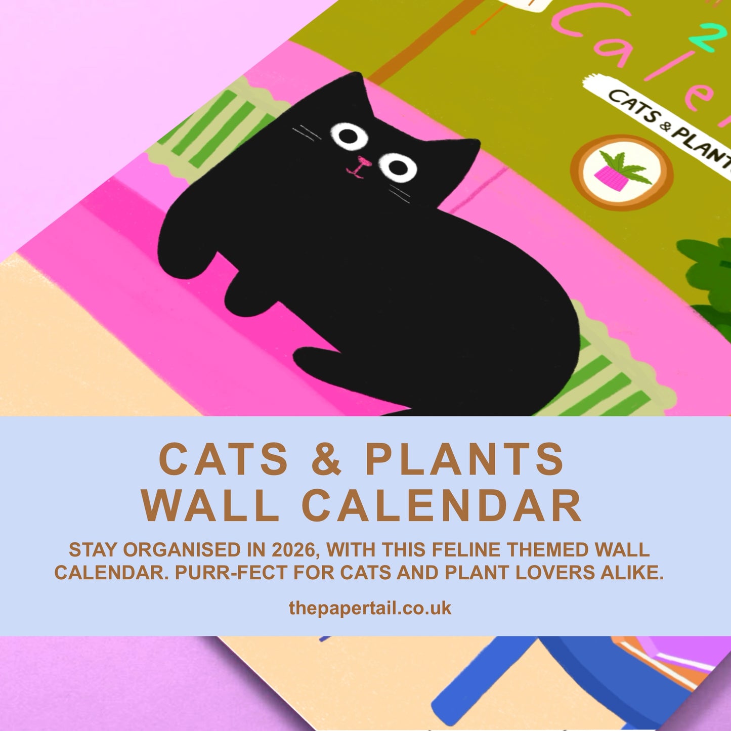 Cats And Plants - 2026 Wall Calendar