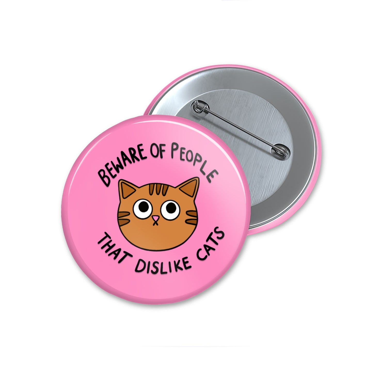 Méfiez-vous des gens - Badge - Citation de chat, Cadeaux amusants