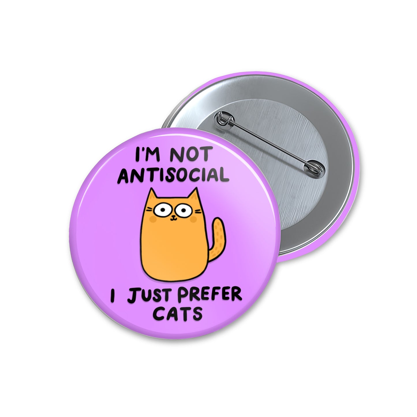 J'aime les chats - Badge Épingle - Citation drôle sur les chats - Cadeaux amusants
