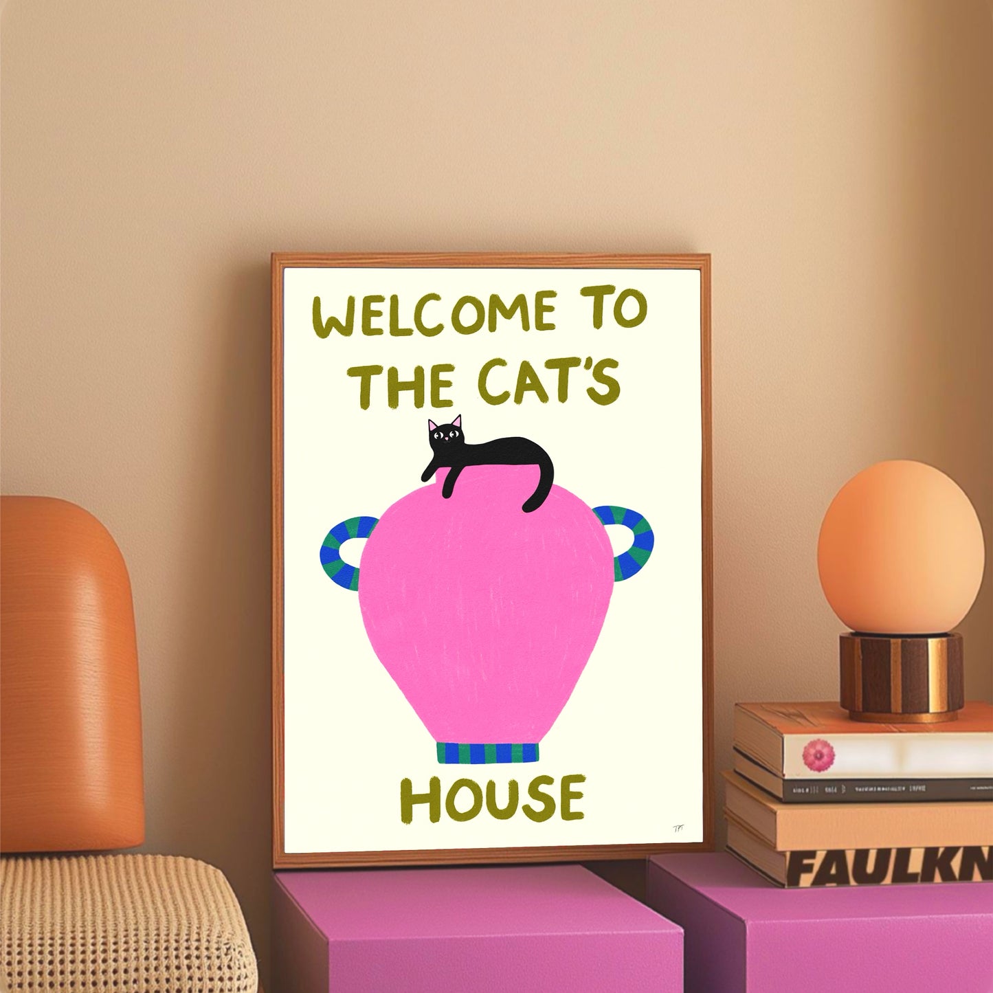 Welcome To The Cat's House Print