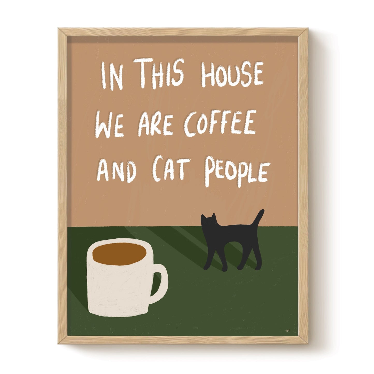 Coffee And Cat People Print
