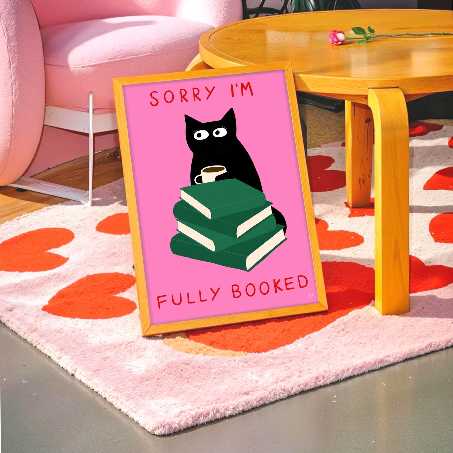 Fully Booked - Cat Art Print
