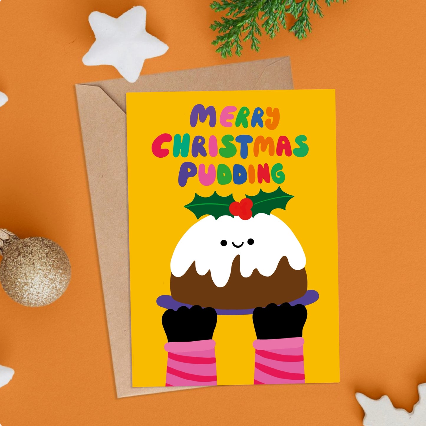 Christmas Pudding Christmas Card