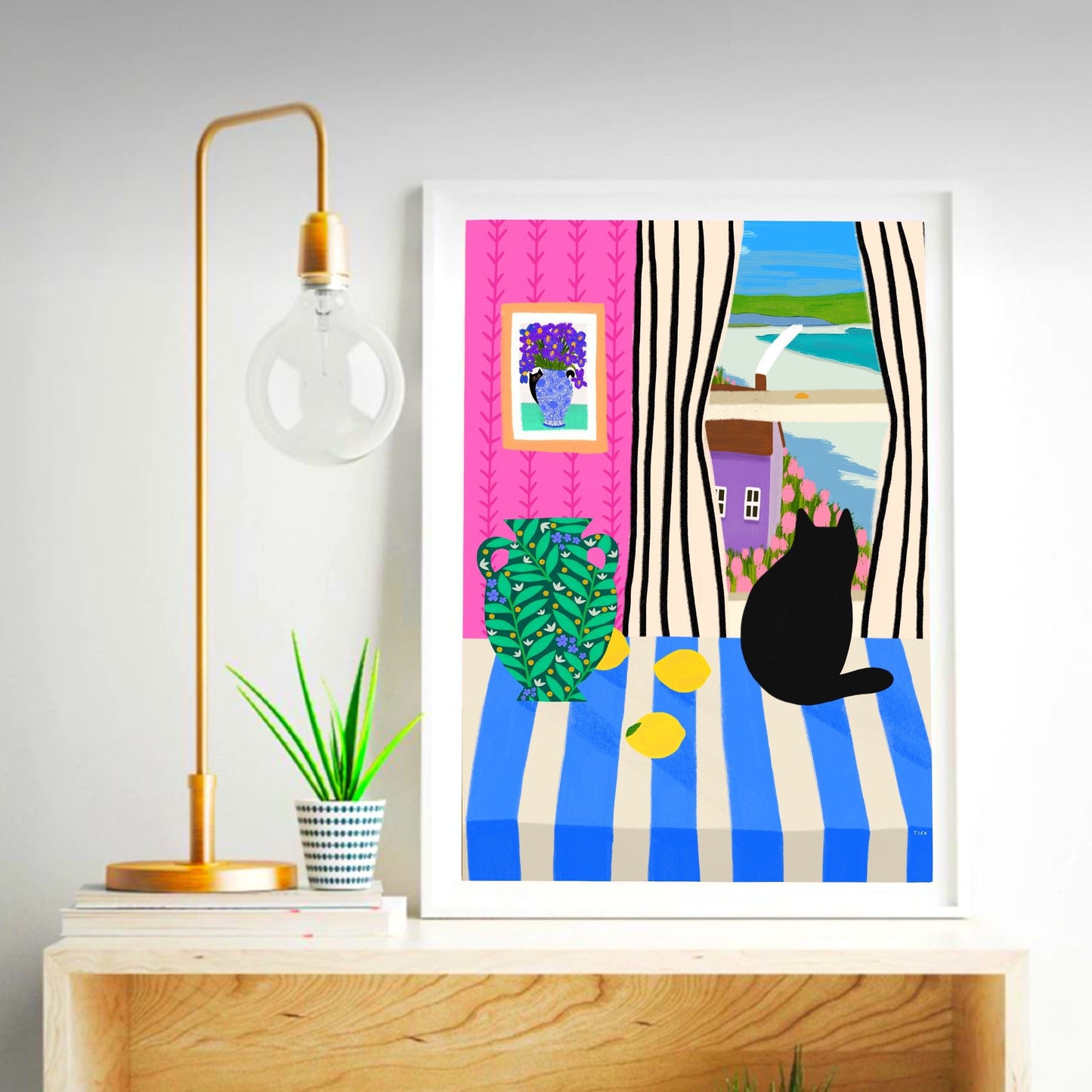 Cat At The Window print