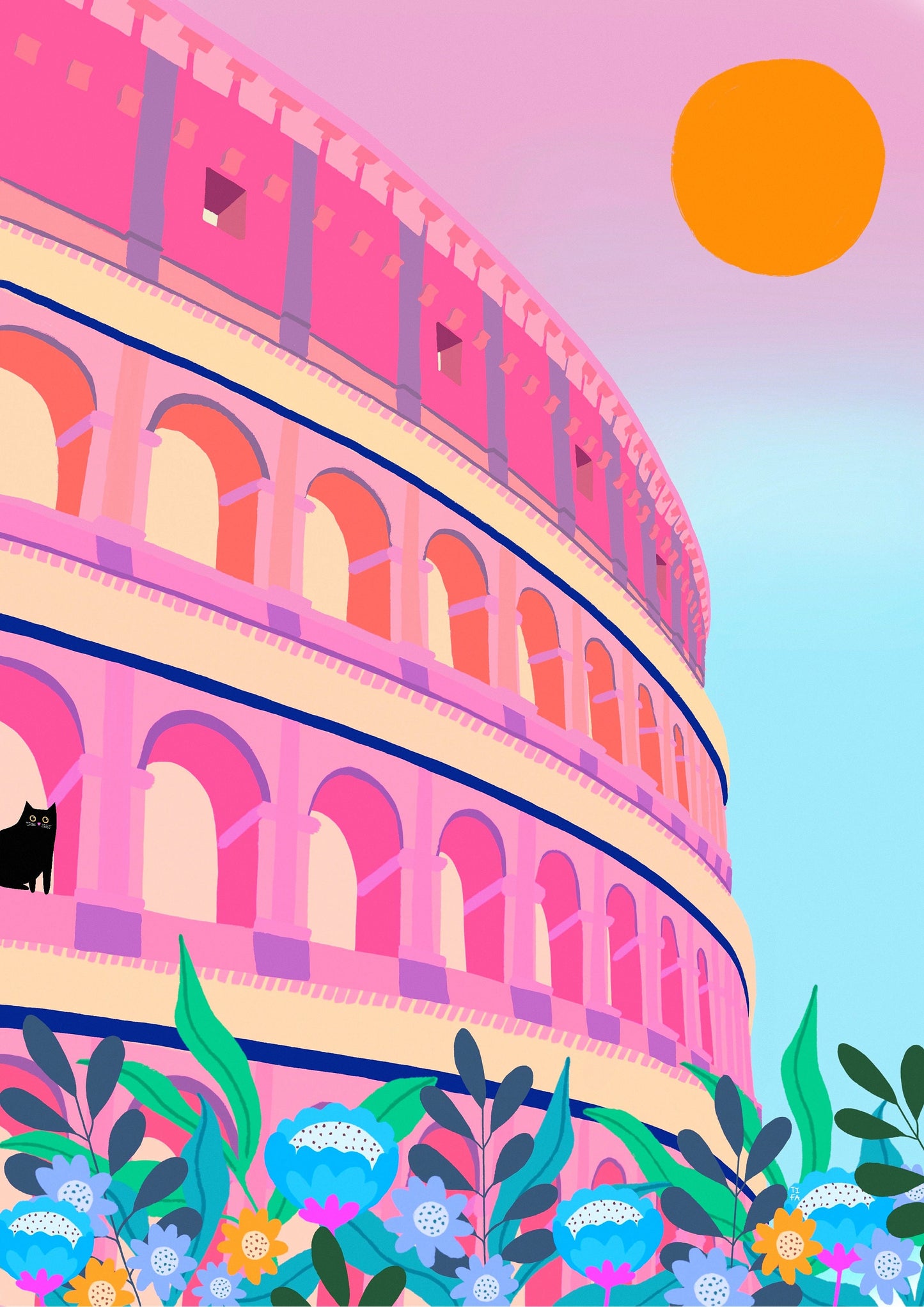 Rome Cat print