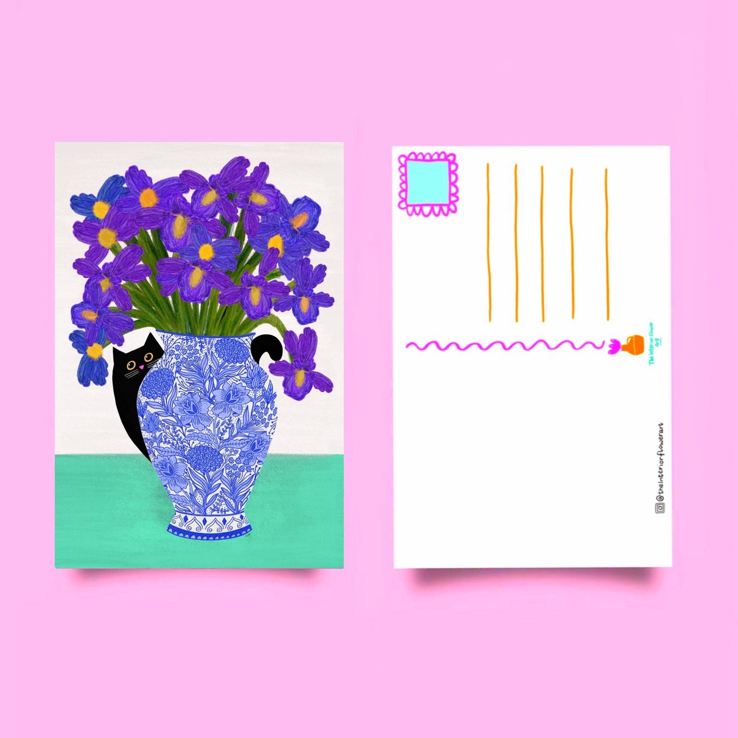Purple Iris postcard