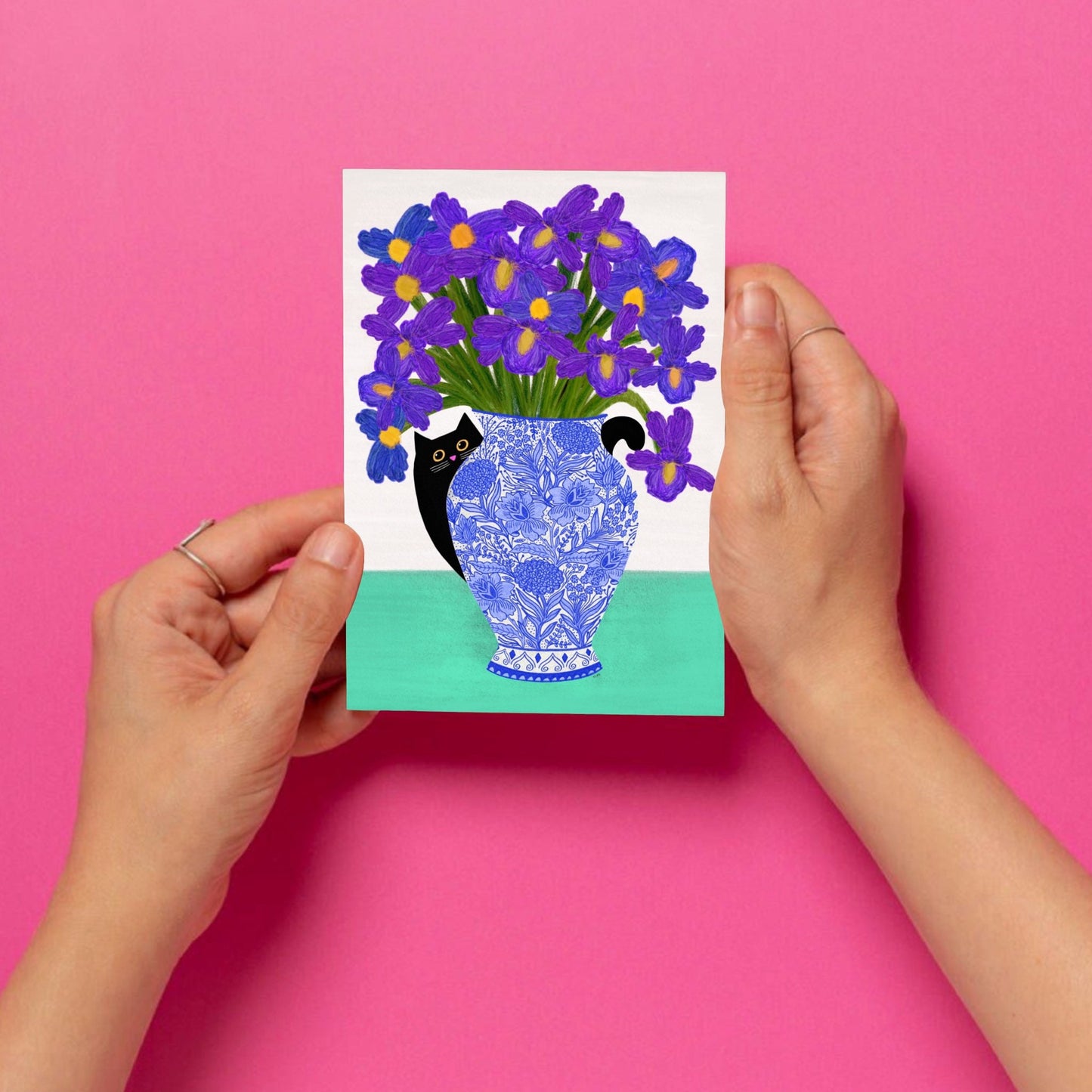 Purple Iris postcard