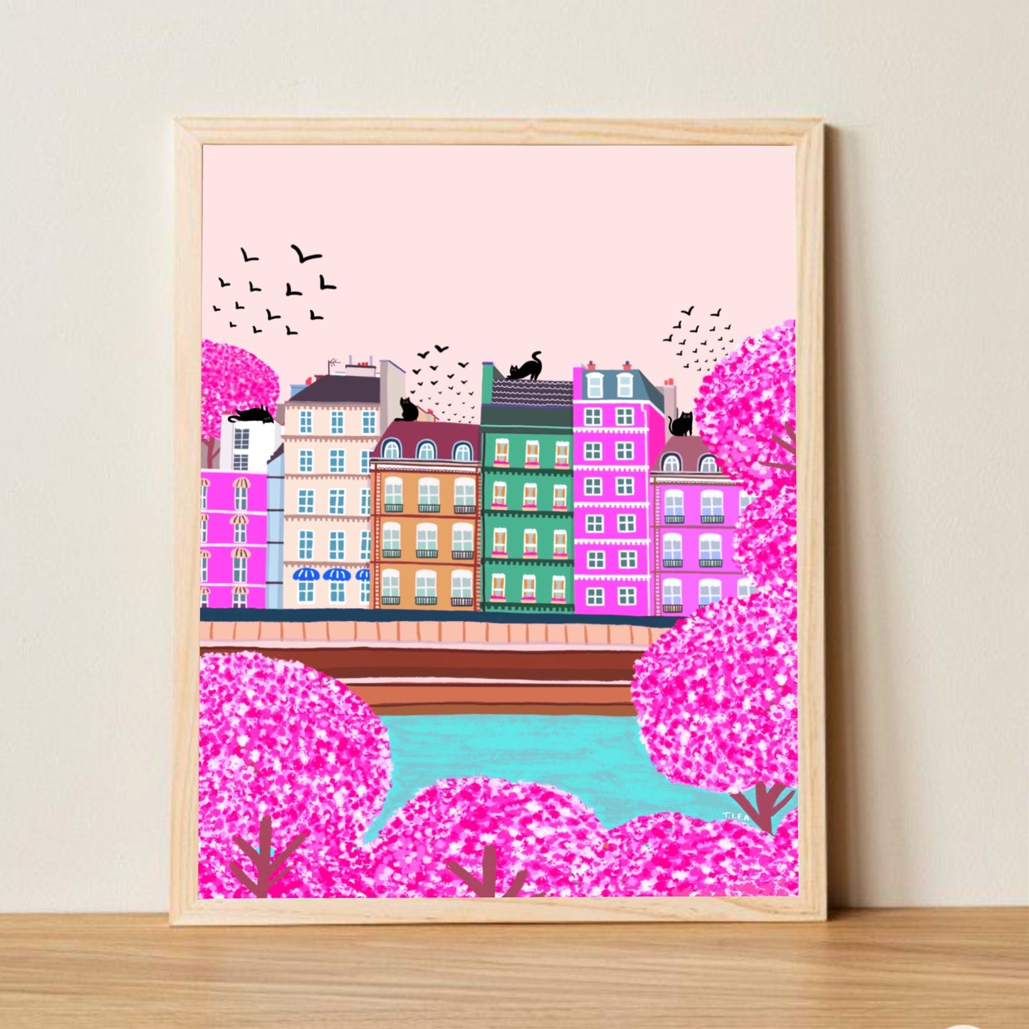 Cats in Paris print
