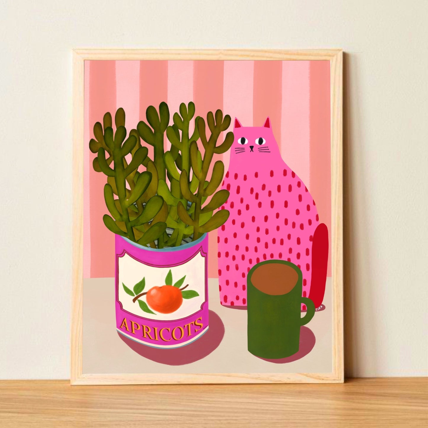 Pink Cat print