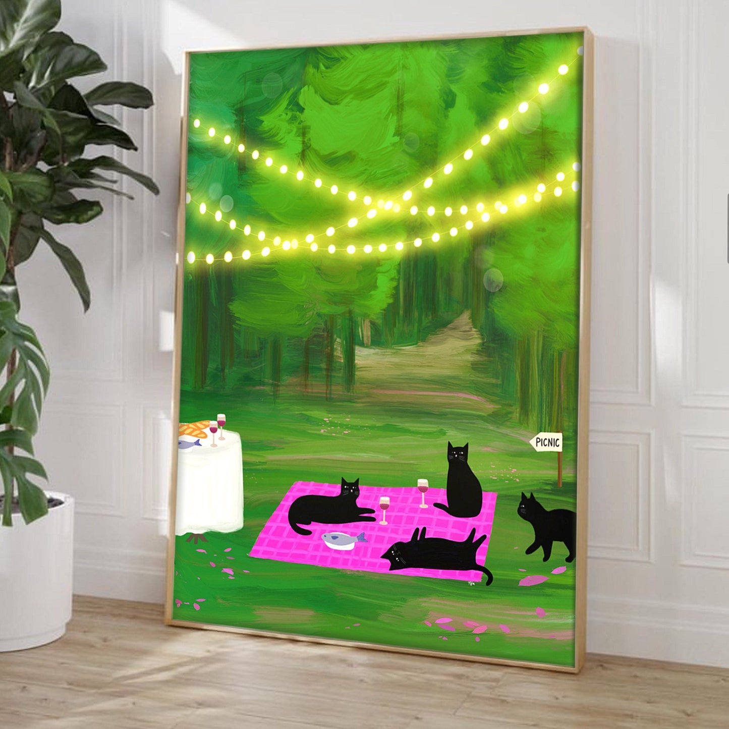 Cat Picnic print