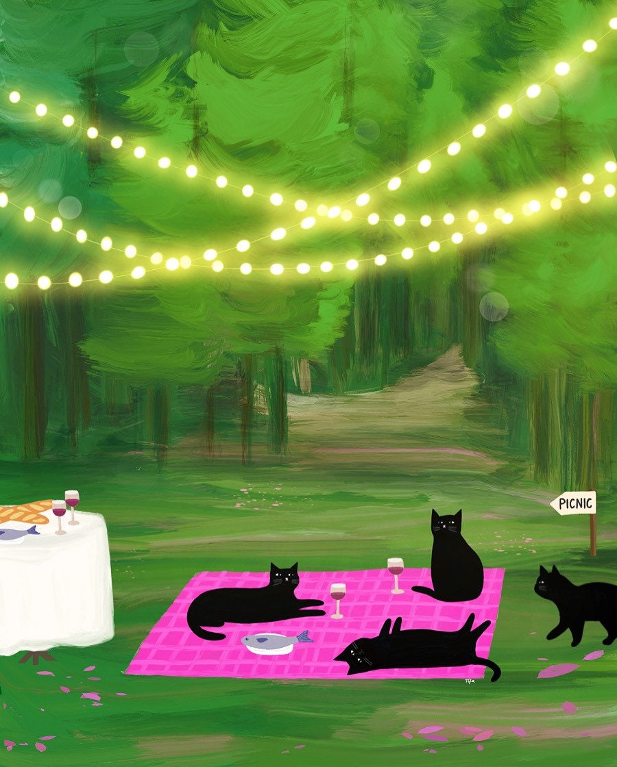 Cat Picnic print