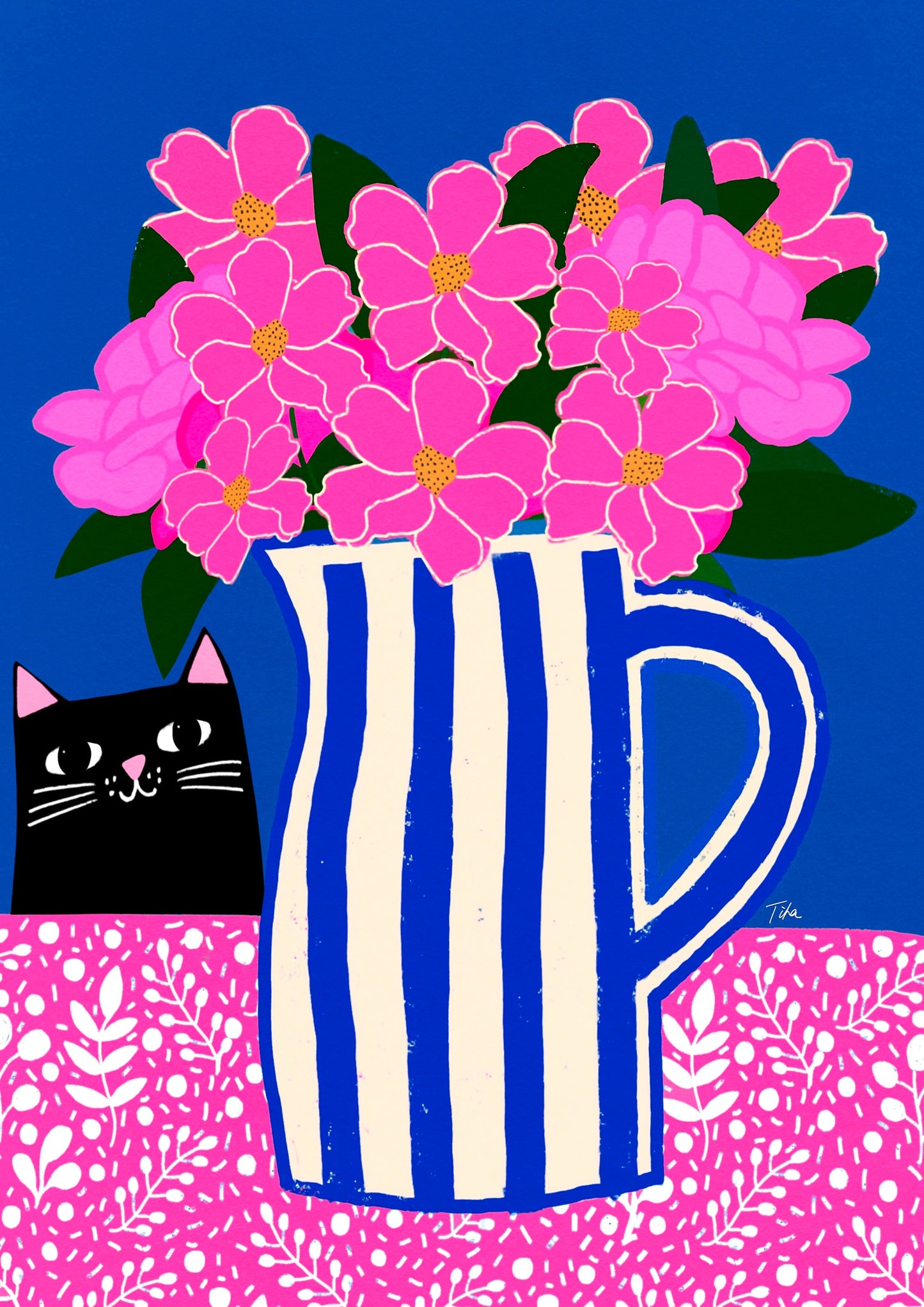 Stripy Jug print