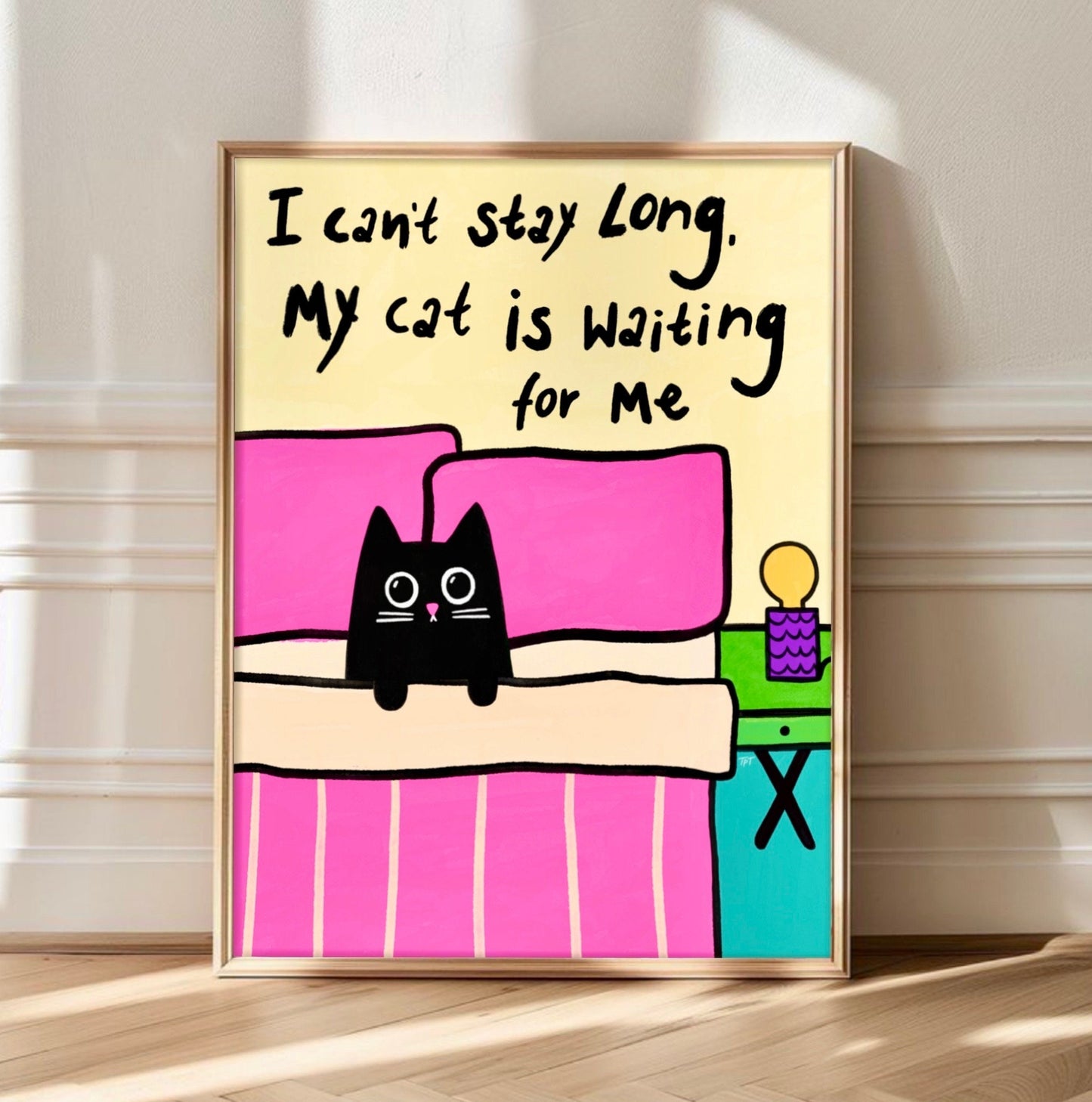 Waiting Cat print