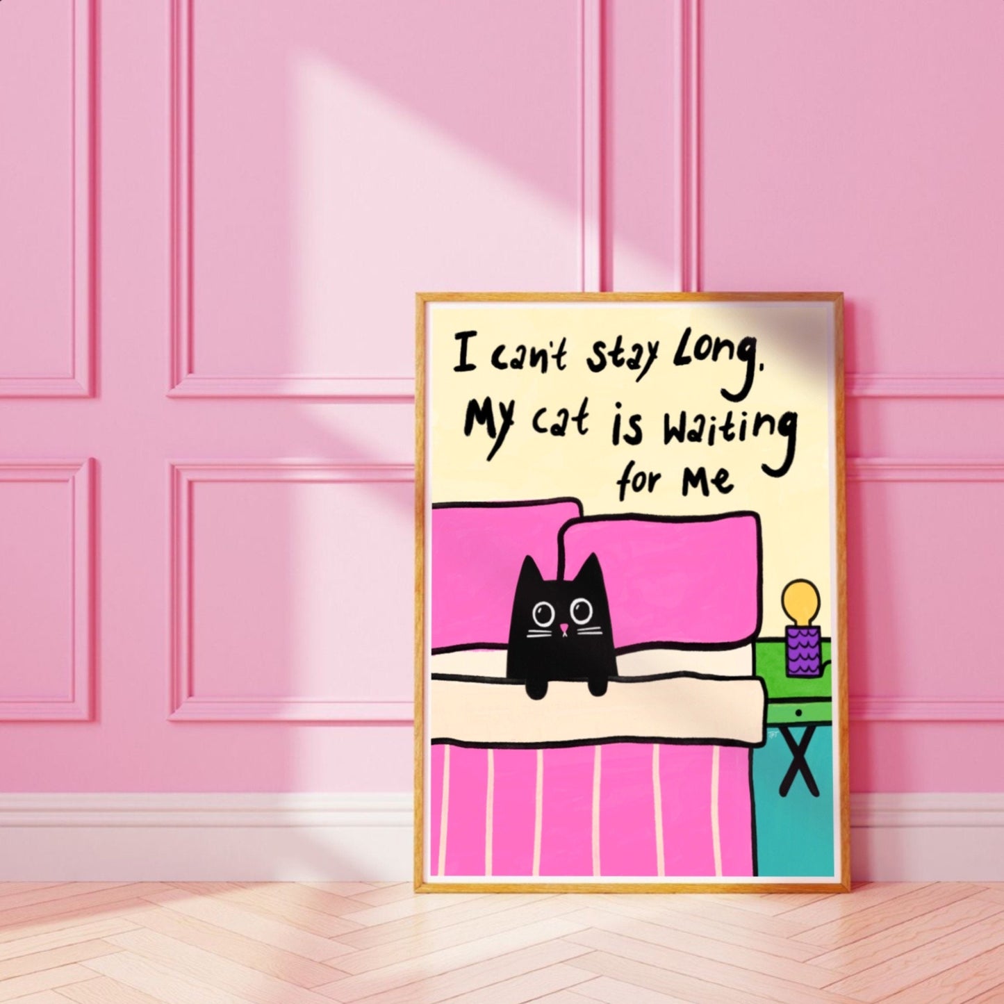 Waiting Cat print