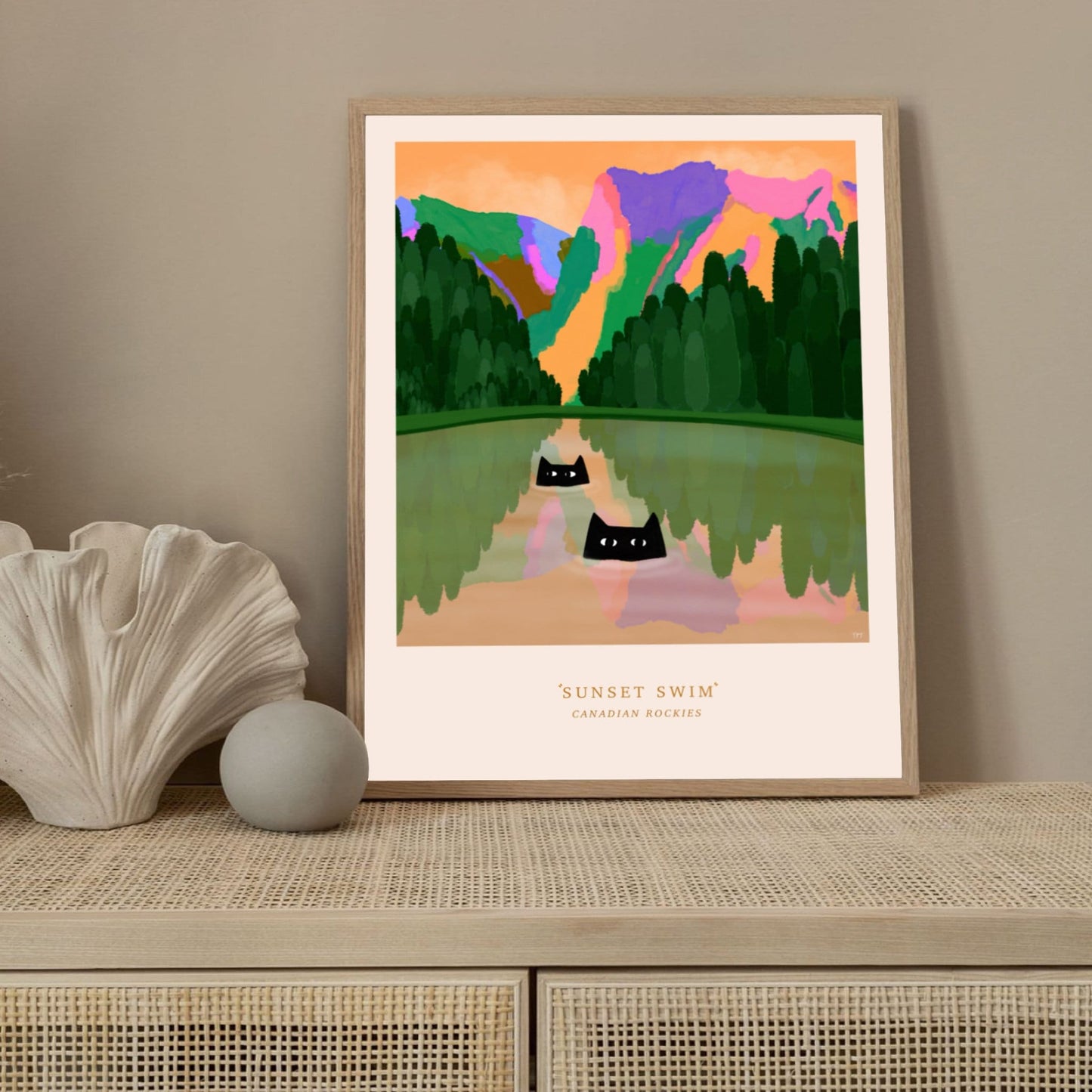 Sunset Swim Print