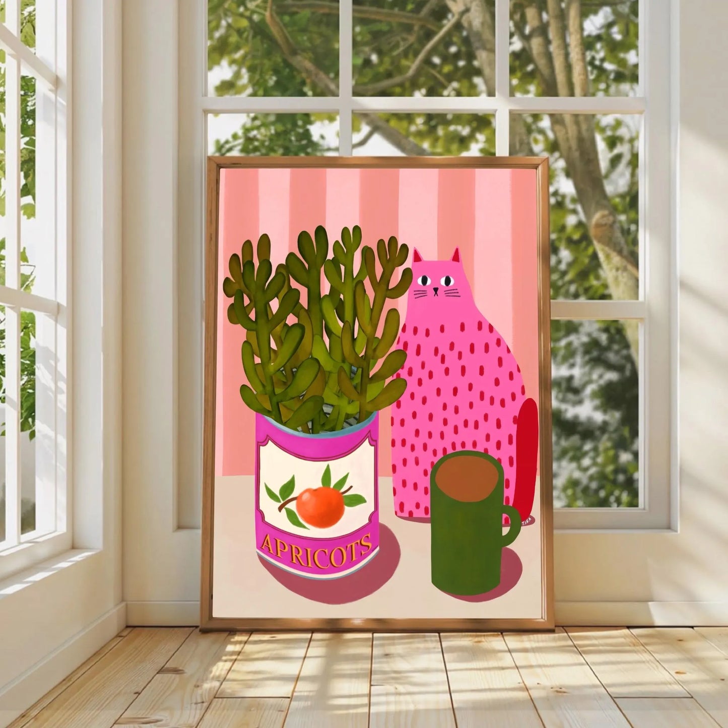 Pink Cat print