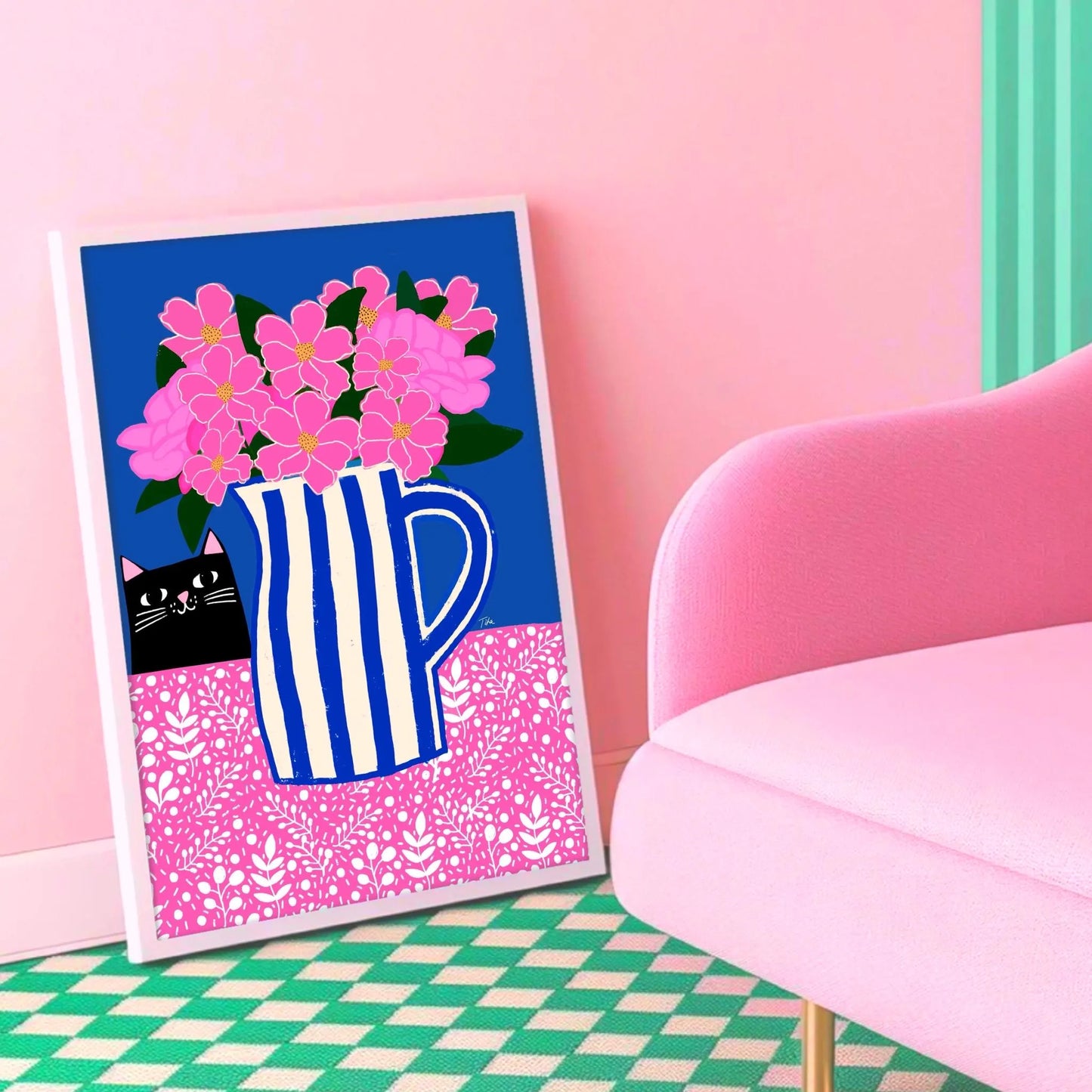 Stripy Jug print