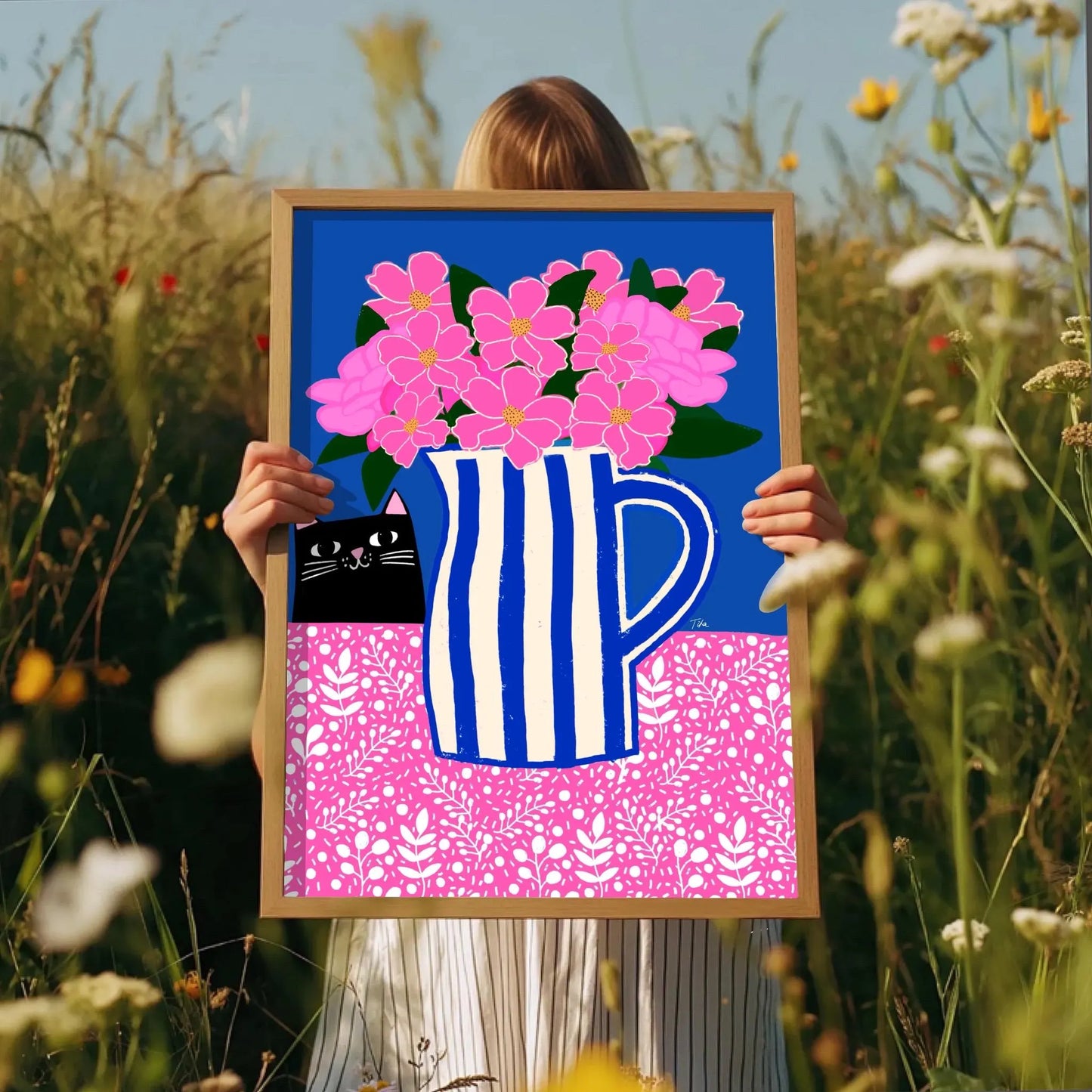 Stripy Jug print