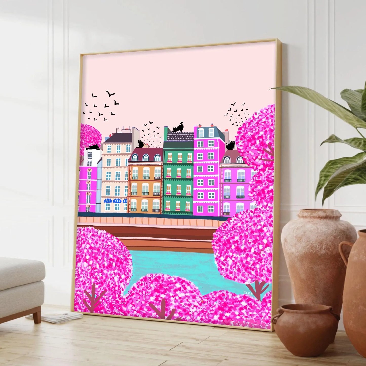 Cats in Paris print