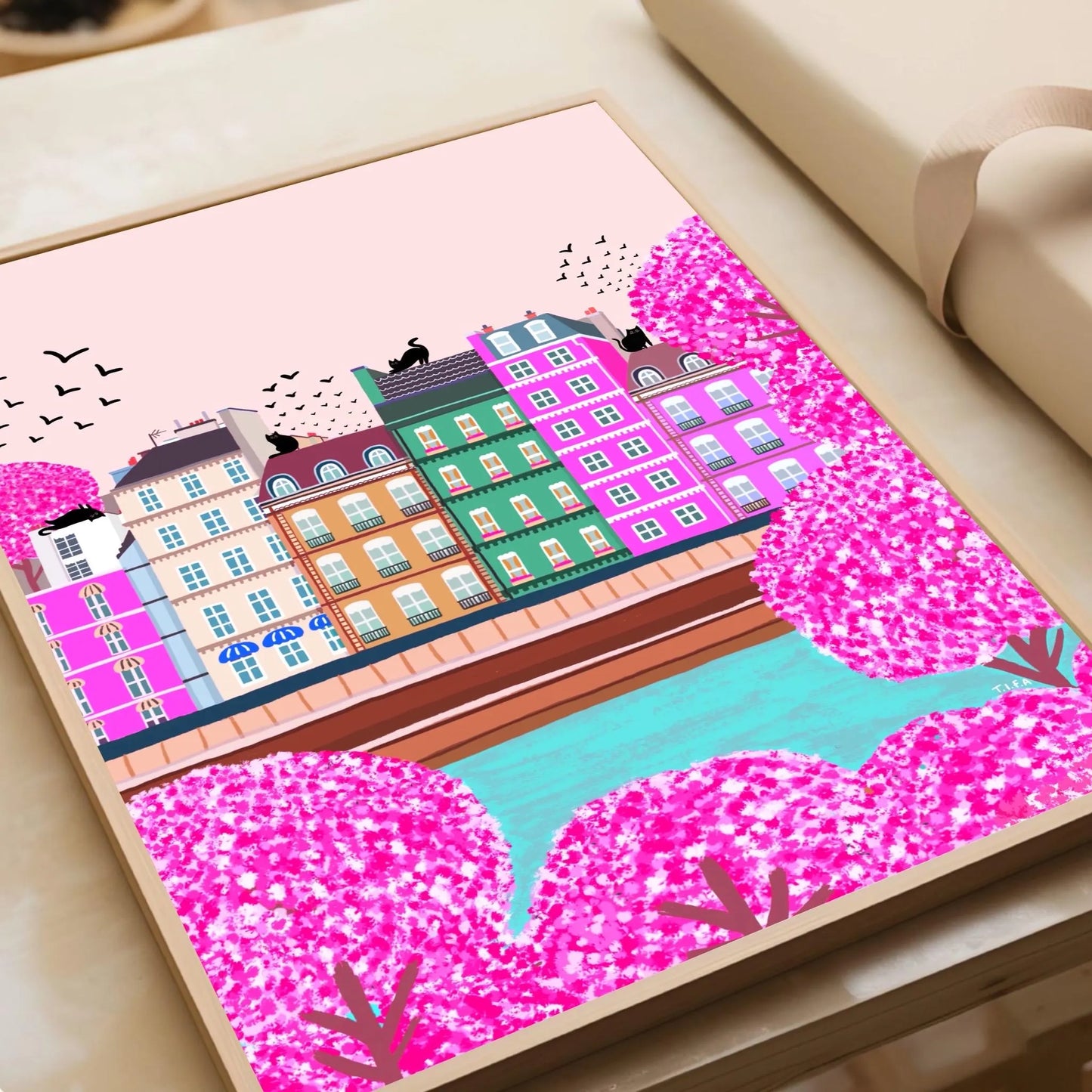Cats in Paris print