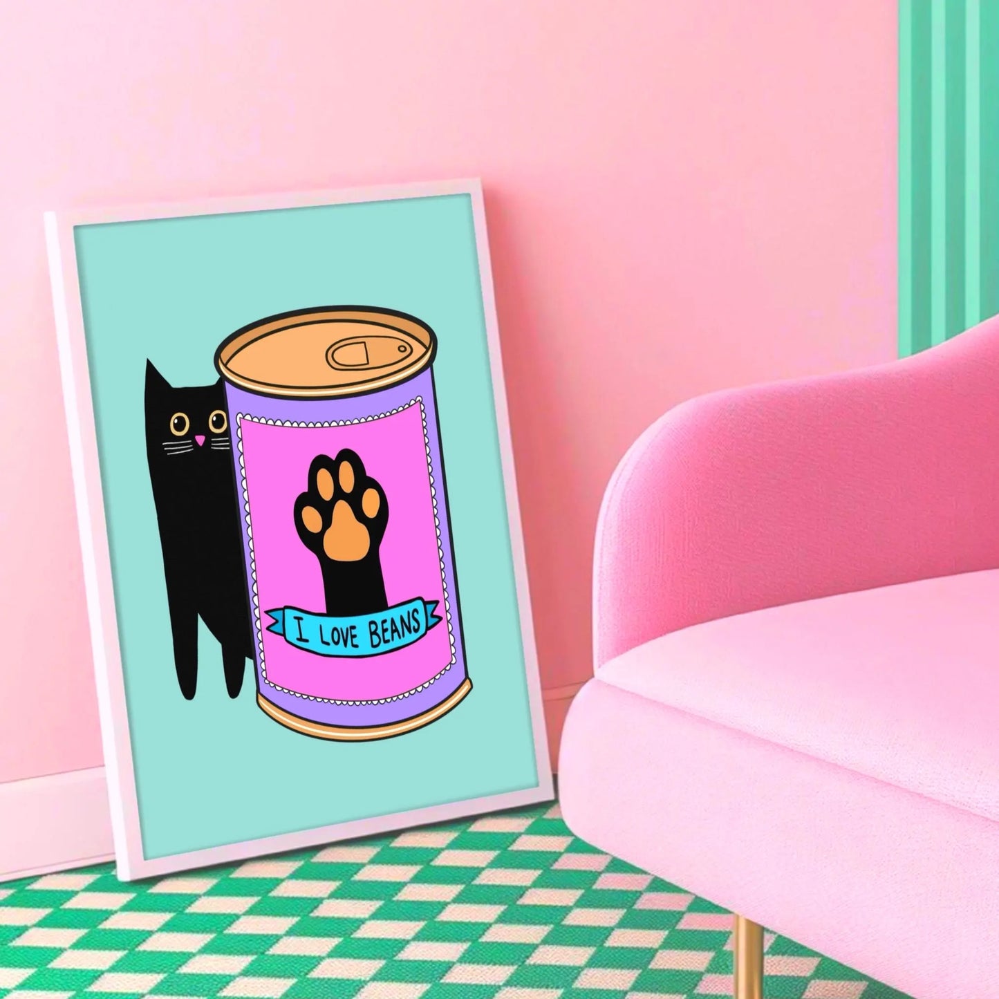 I Love Beans print