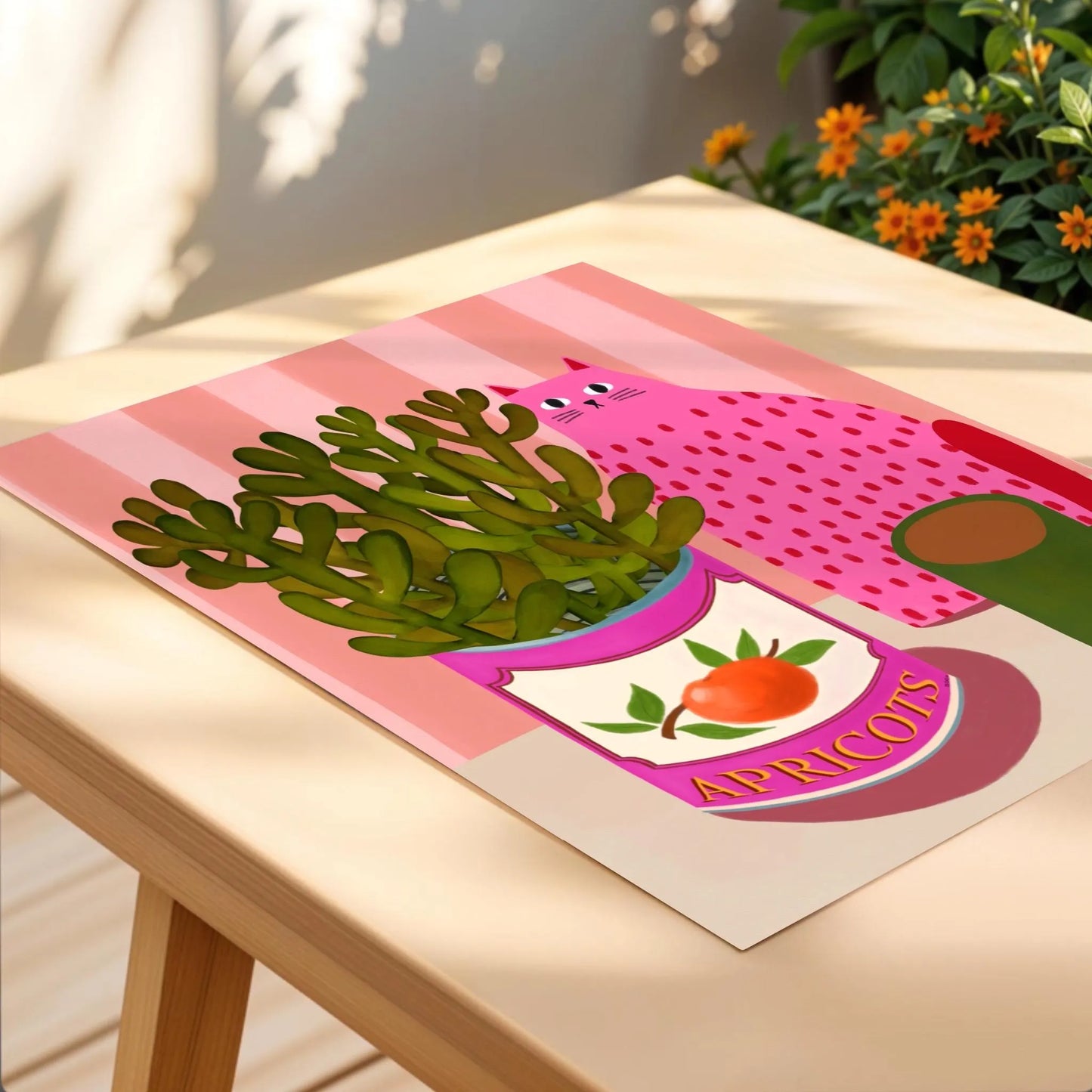 Pink Cat print
