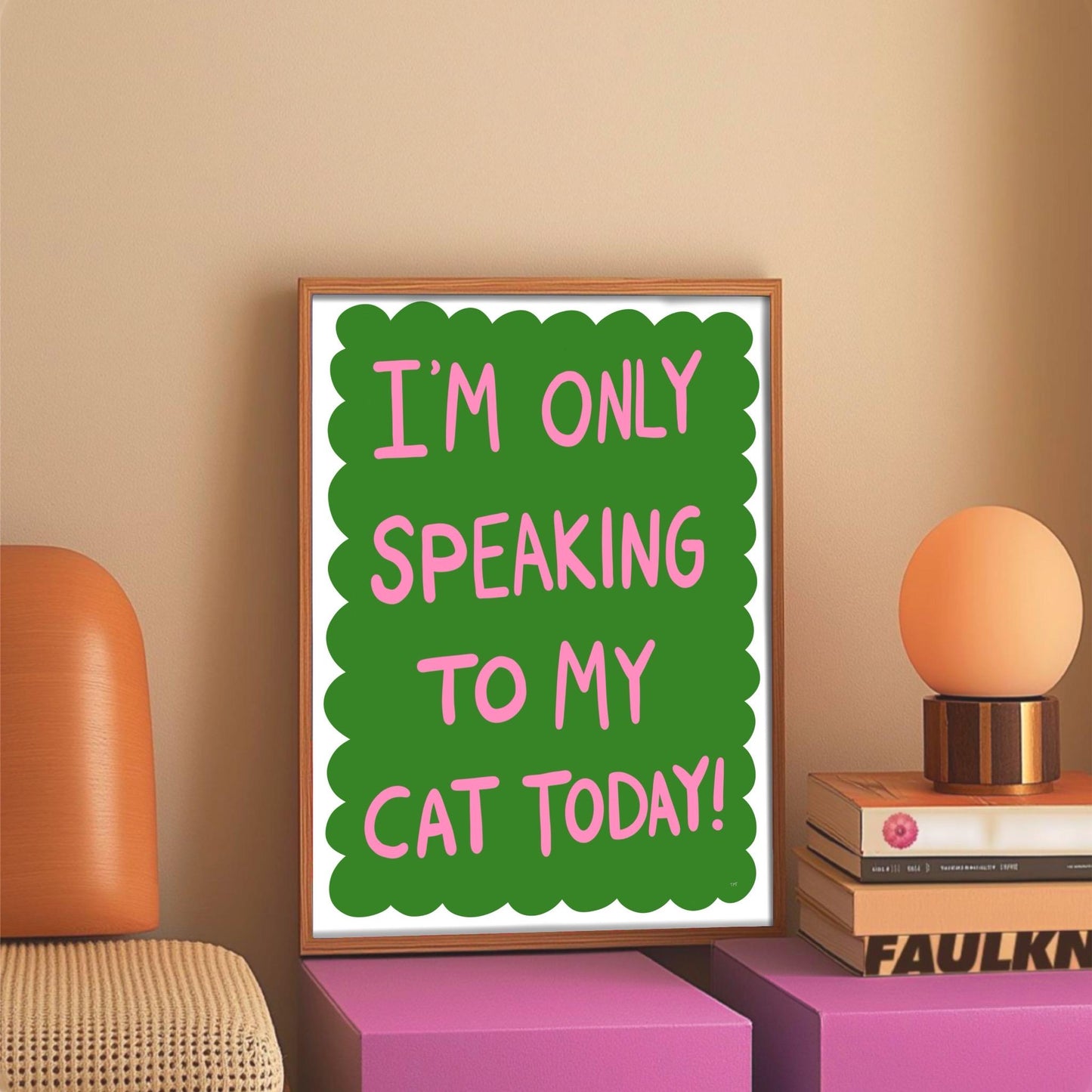 Speaking To My Cat print