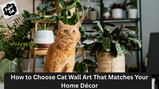 Cat wall art ideas that match home décor, colors, and interior style