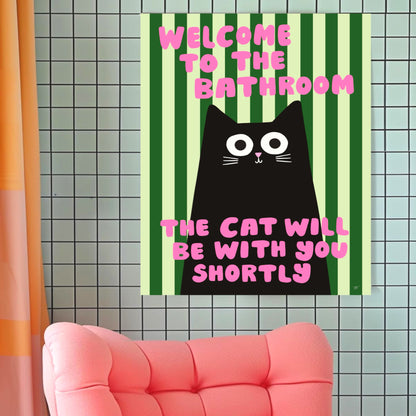 Bathroom Cat print