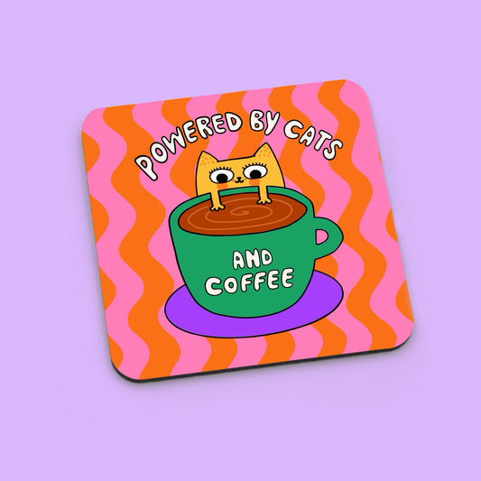 Cats And Coffee Coaster
