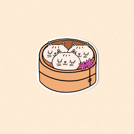 Dim Sum Cats - Vinyl Sticker