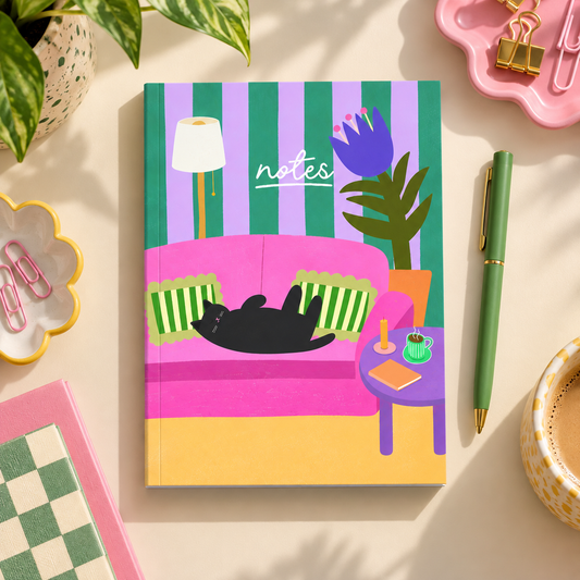Sofa Katze - Notizbuch