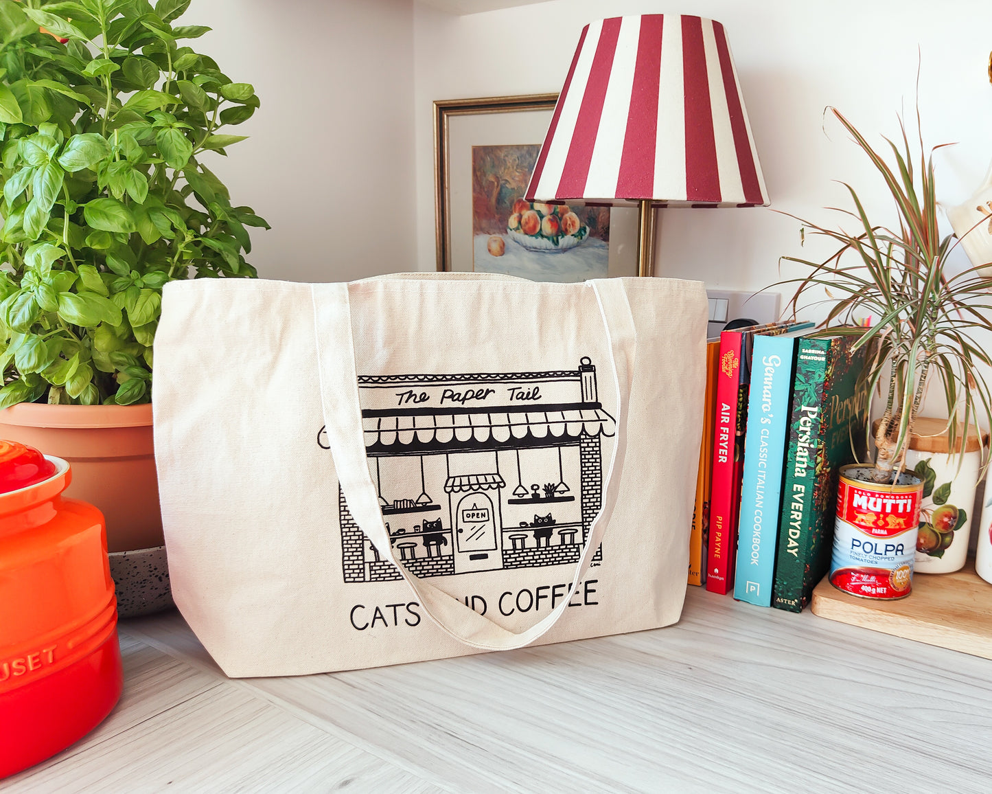 Cats And Coffee Tote Bag