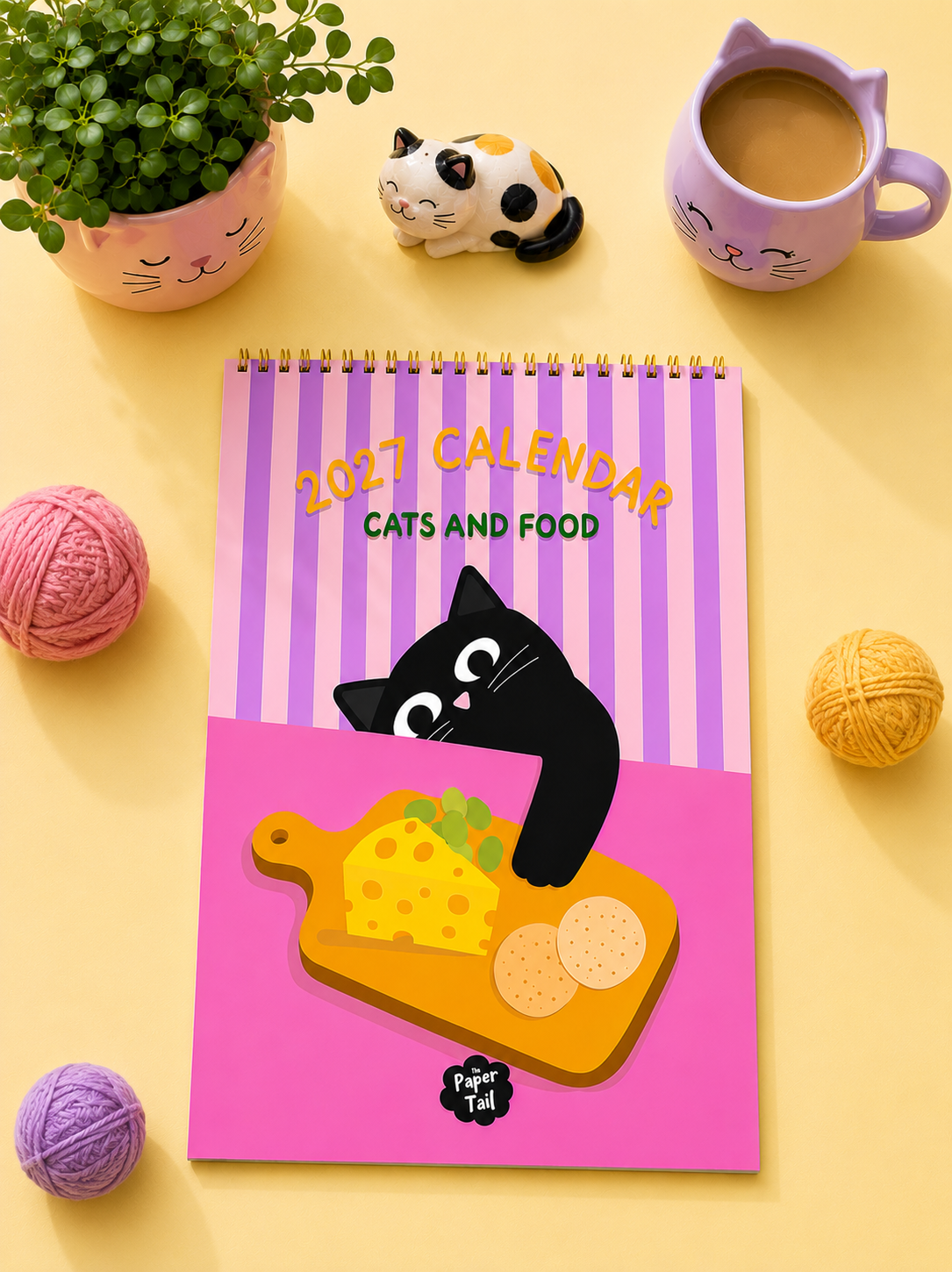Cats And Food Wall Calendar 2027