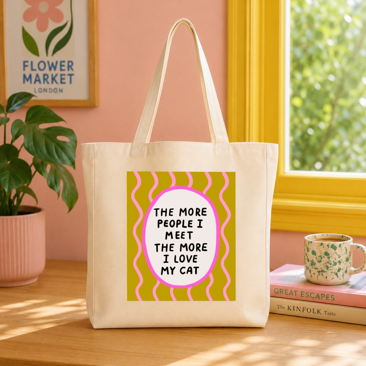 I Love My Cat Tote Bag