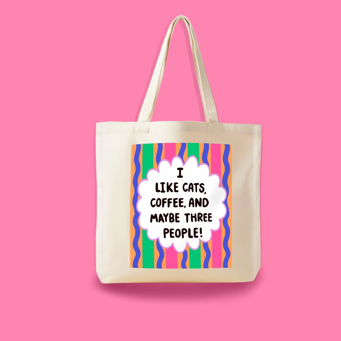 Cats, Coffee And Three People - Tote Bag