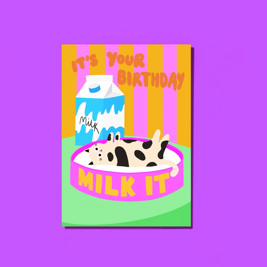 Milk It Birthday Card