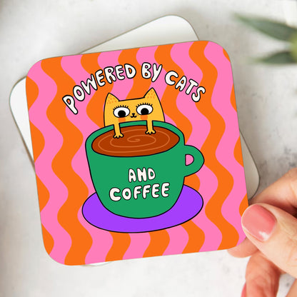 Cats And Coffee Coaster