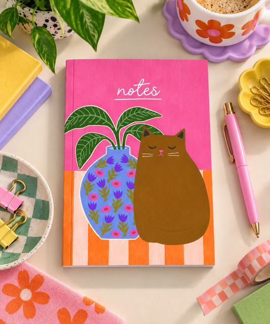 Braune Katze - Notizbuch